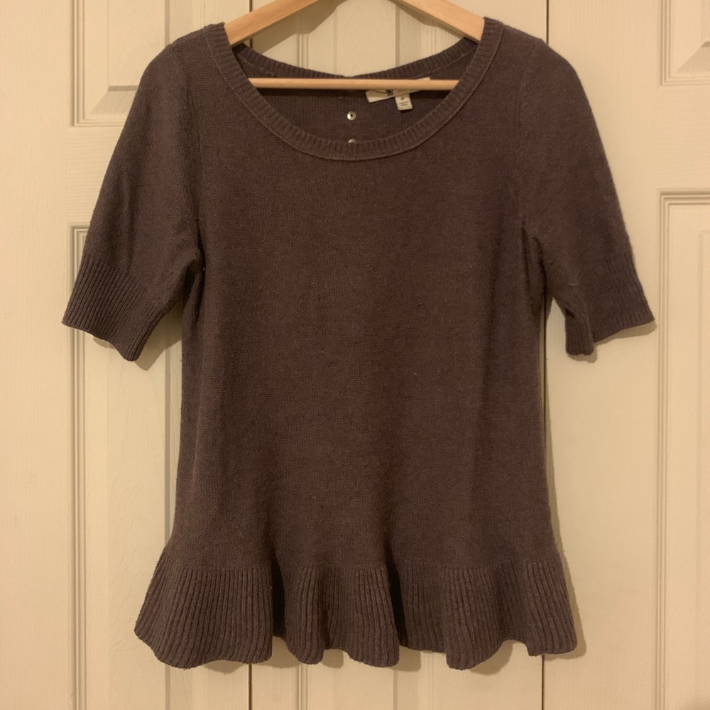 SOLD Shrinking Violet Dark Mauve Sweater Sz M